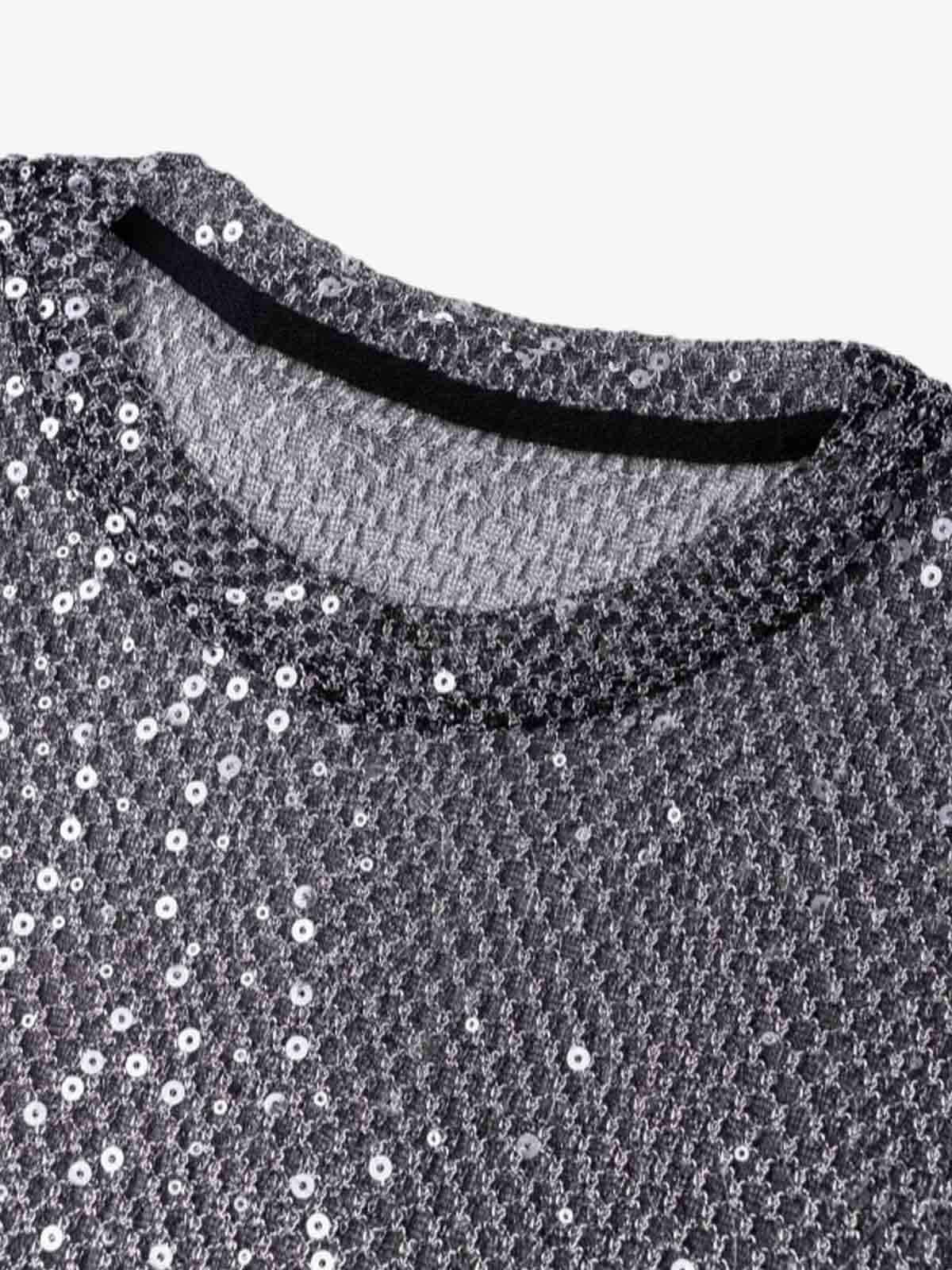 Glitter Niche See-Through Mesh T-Shirt