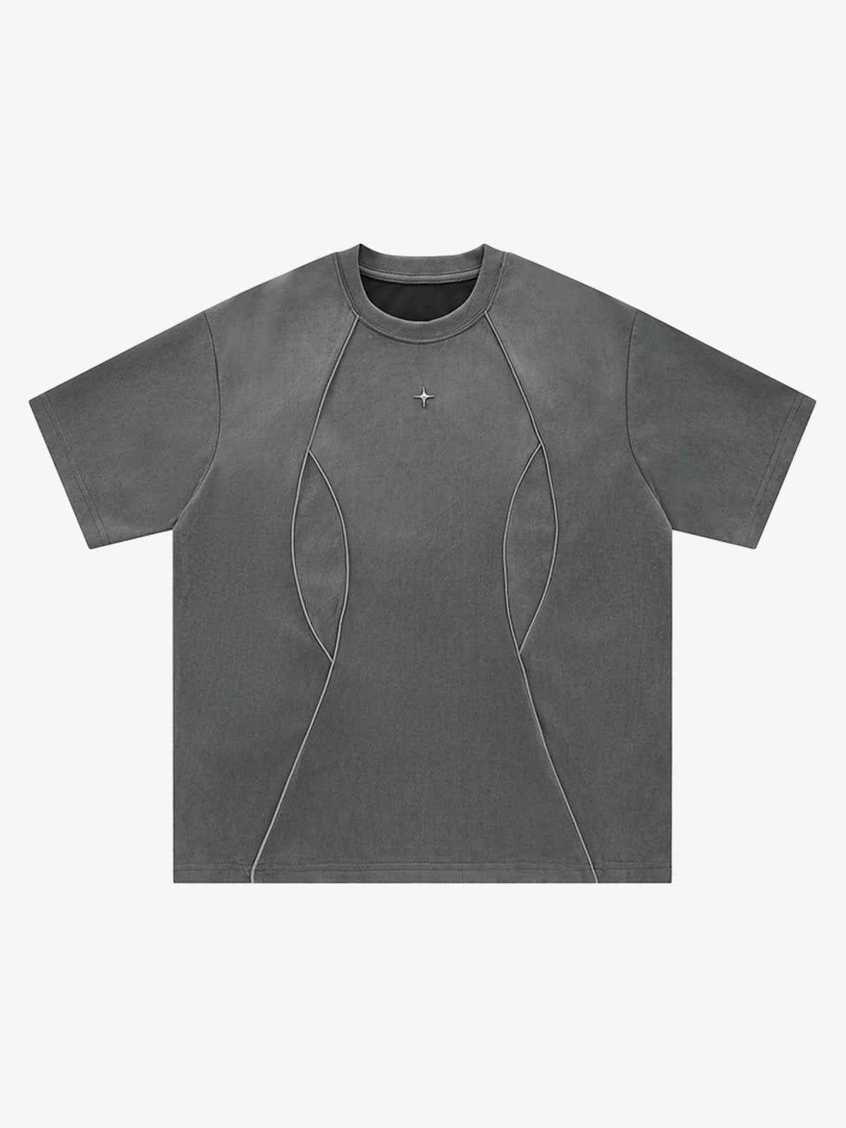 Functional Deconstructed Split Short-Sleeved T-Shirt - 2437