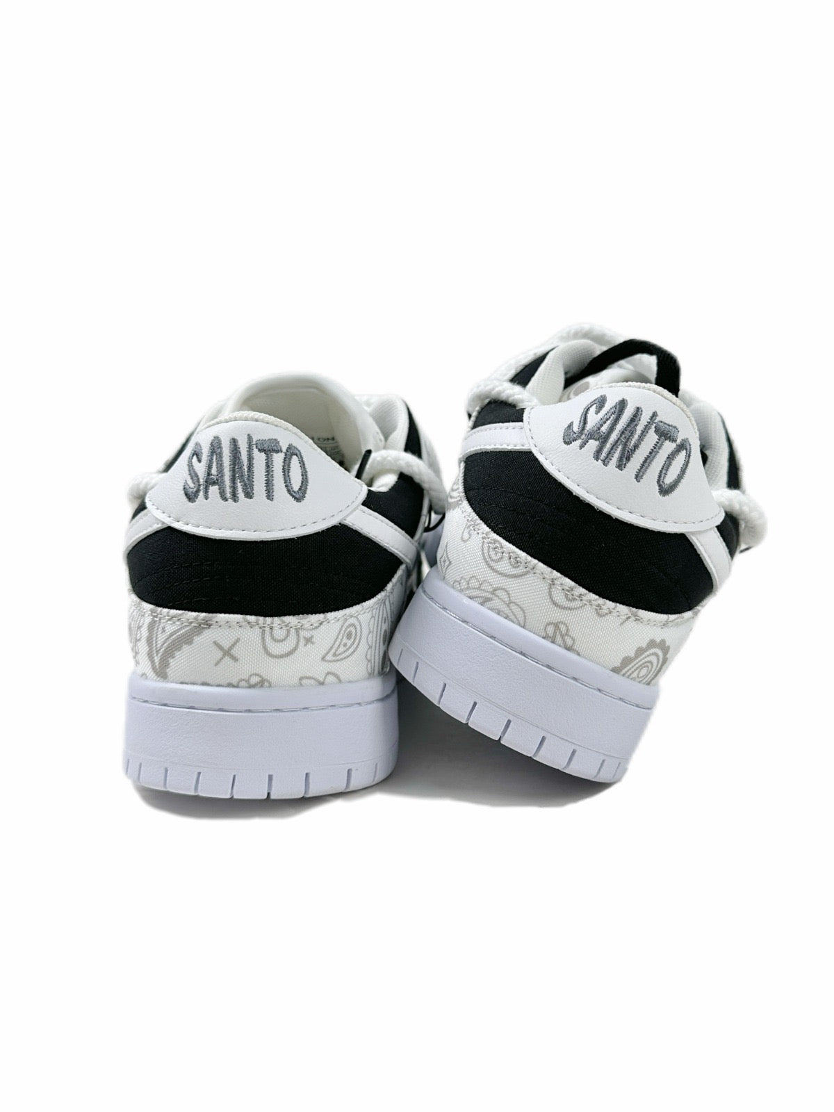 Swoop Black and White Sneakers - High-Contrast Luxury Tech Trainers | LuxuryUrbanwear