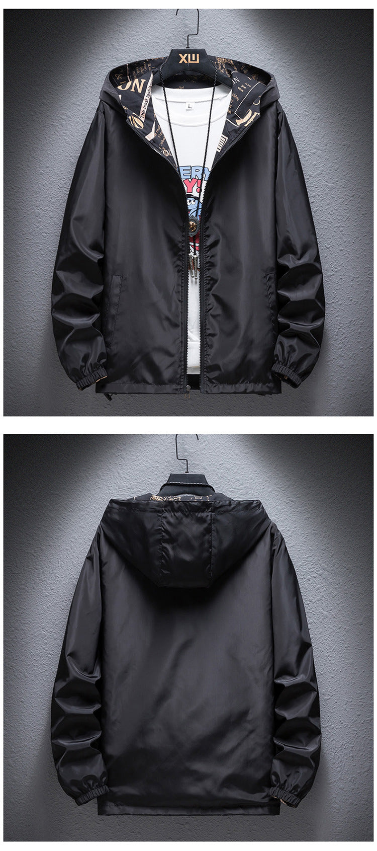Reversible Article Windbreaker Jacket