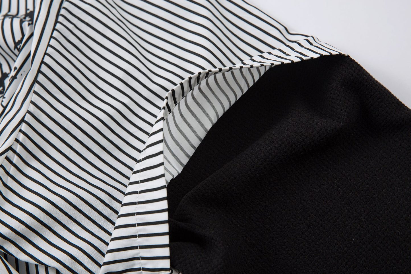 Graffiti Print Layered | Striped Sweatshirt - Luxuryurbanwear