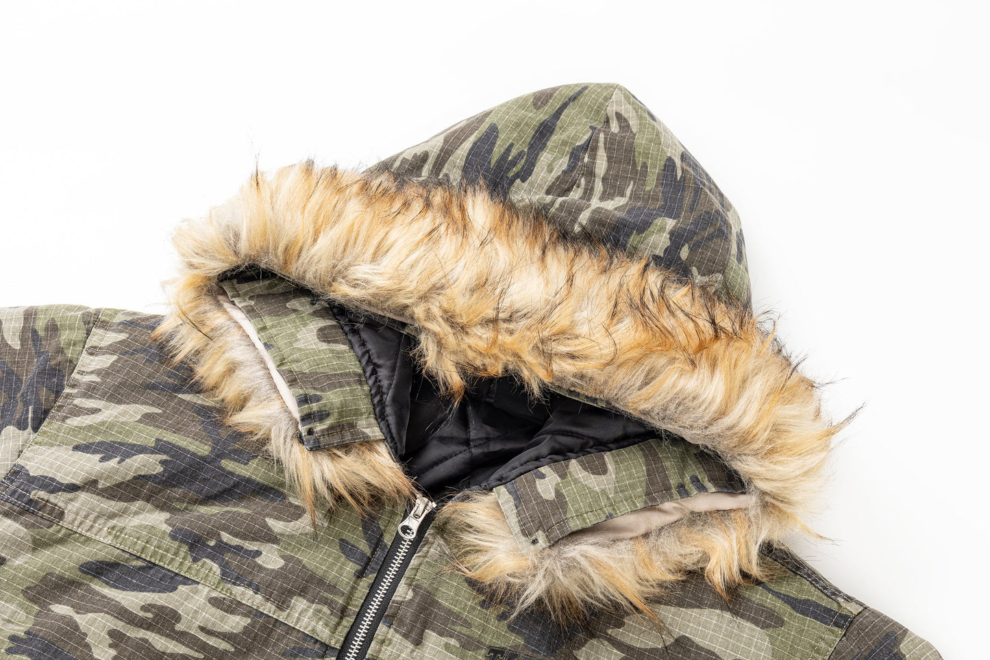Camo Fur | Hooded Jacket - Luxuryurbanwear