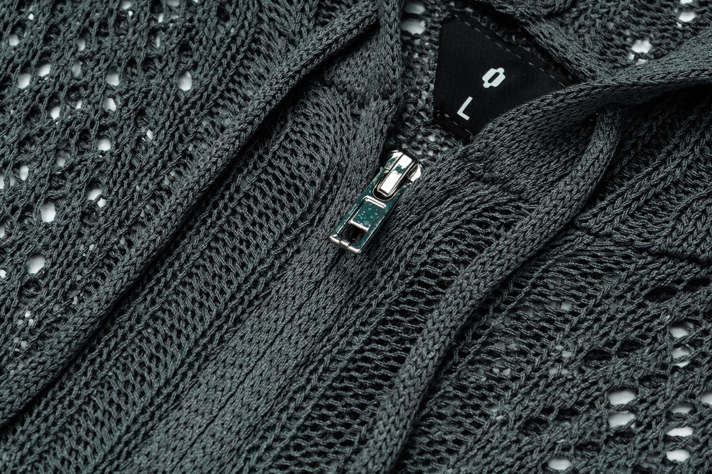 Crochet Mesh | Knit Zip Up Hoodie - Luxuryurbanwear