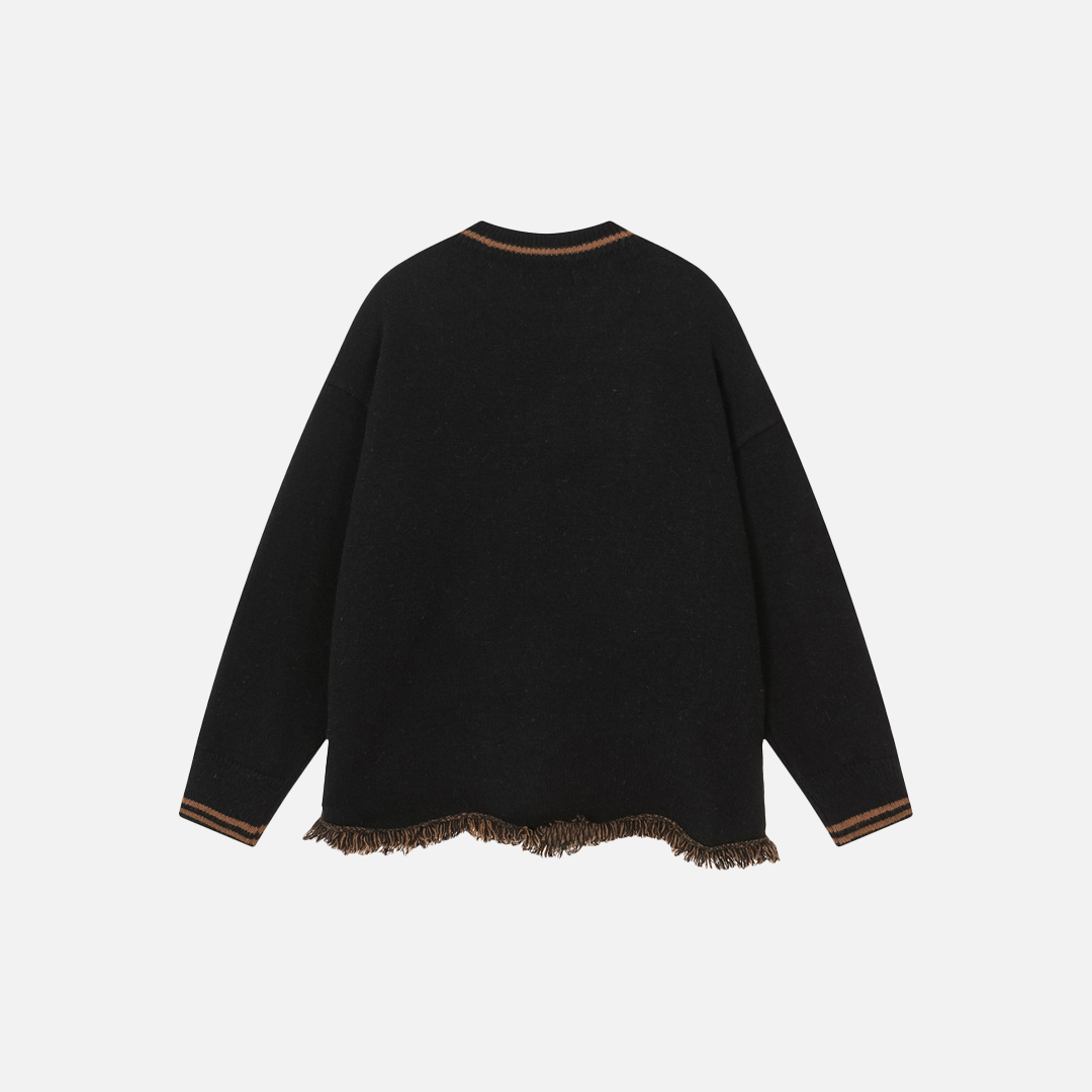 European Trend Bear Jacquard Crewneck Sweater - Luxuryurbanwear