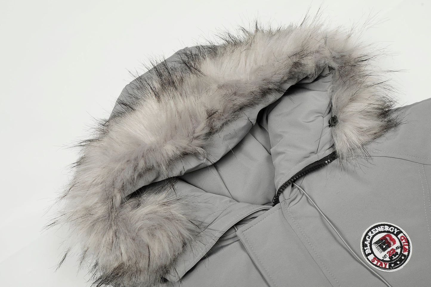 Fur-Trimmed Badge | Hooded Winter Puffer - Luxuryurbanwear