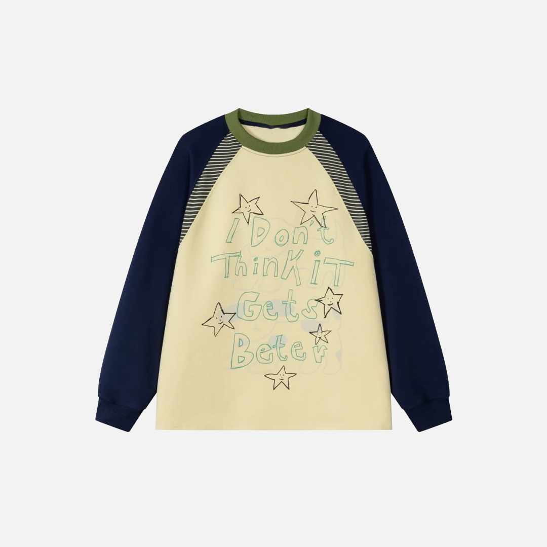 Fashionable Streetwear Graffiti Star Print Long Sleeve T-Shirt - Luxuryurbanwear