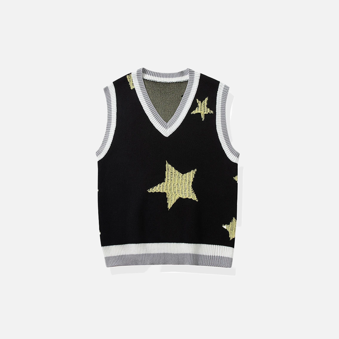 Y2K Cozy Knitted Sleeveless Casual Sweater - Luxuryurbanwear