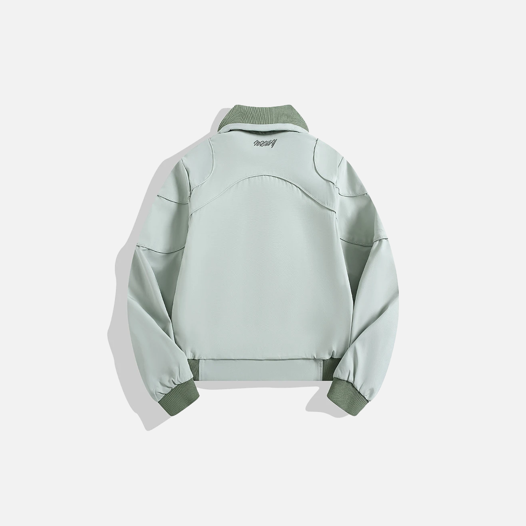 Workwear Hip Hop Embroidered Lapel Flight Jacket - Luxuryurbanwear
