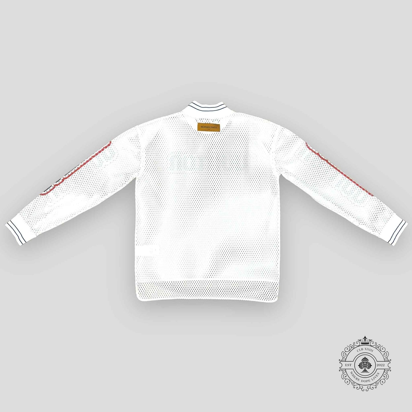 Louis Vuitton Graphic Mesh Long-Sleeved T-Shirt in White