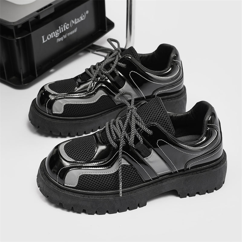 MLB LTHR-17 Reflective Chunky Boots - Luxuryurbanwear