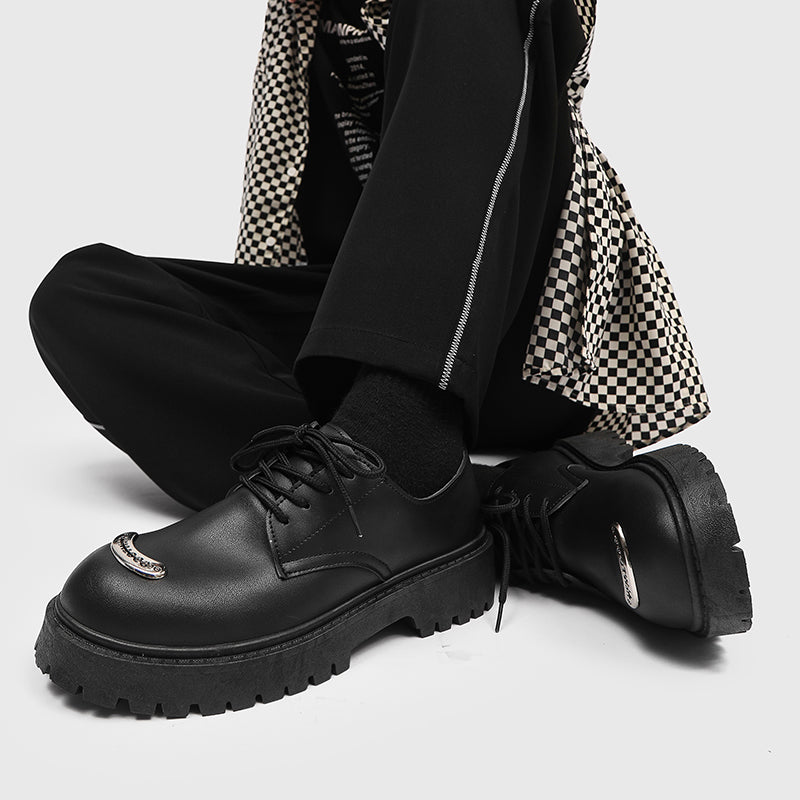 MLB LTHR-18 Metal-Plated Combat Boots - Luxuryurbanwear