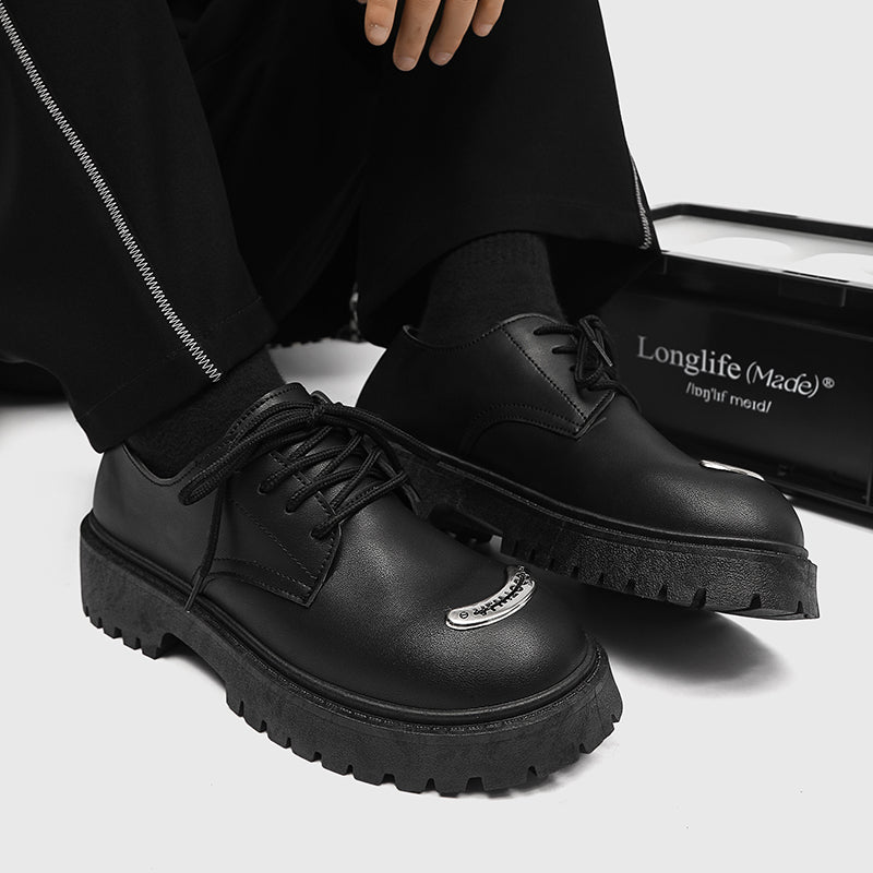 MLB LTHR-18 Metal-Plated Combat Boots - Luxuryurbanwear