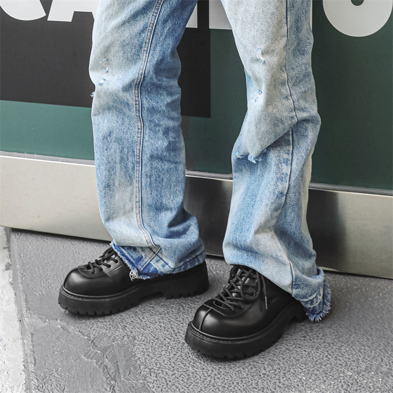 MLB LTHR-21 Combat-Style Boots - Luxuryurbanwear