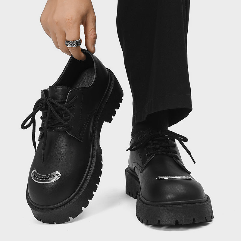 MLB LTHR-18 Metal-Plated Combat Boots - Luxuryurbanwear