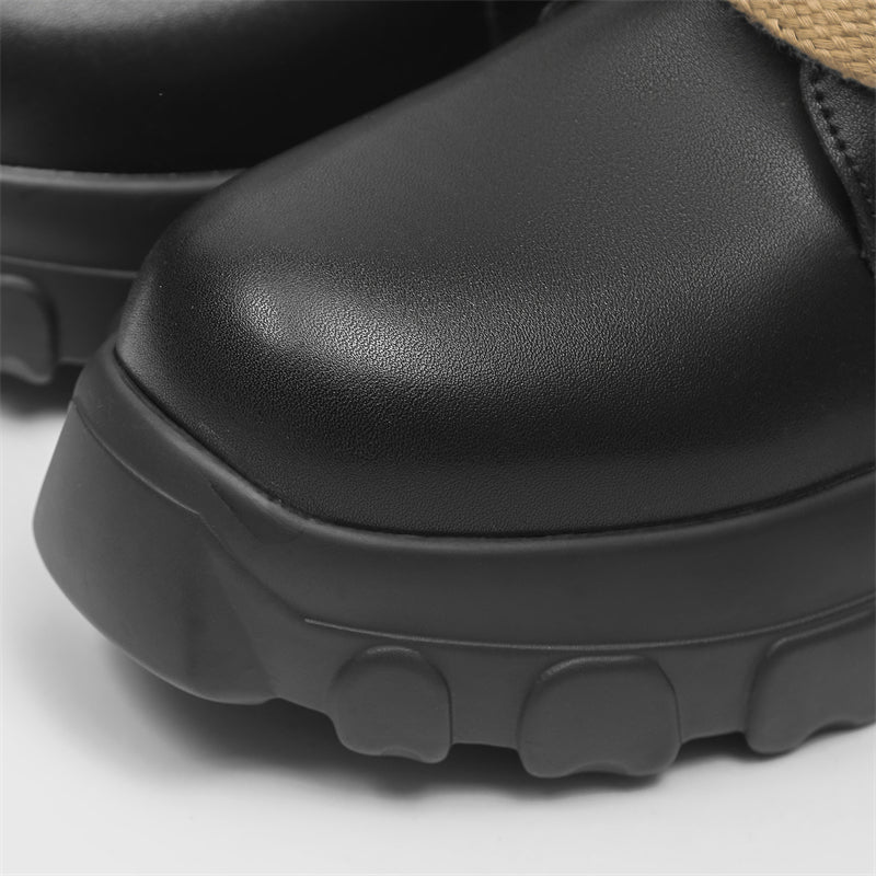MLB LTHR-02 High-Top Combat Boots - Luxuryurbanwear
