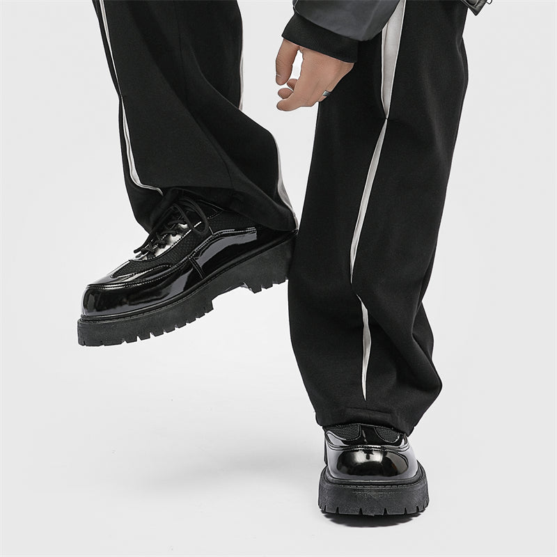 MLB LTHR-22 Glossy Platform Boots - Luxuryurbanwear