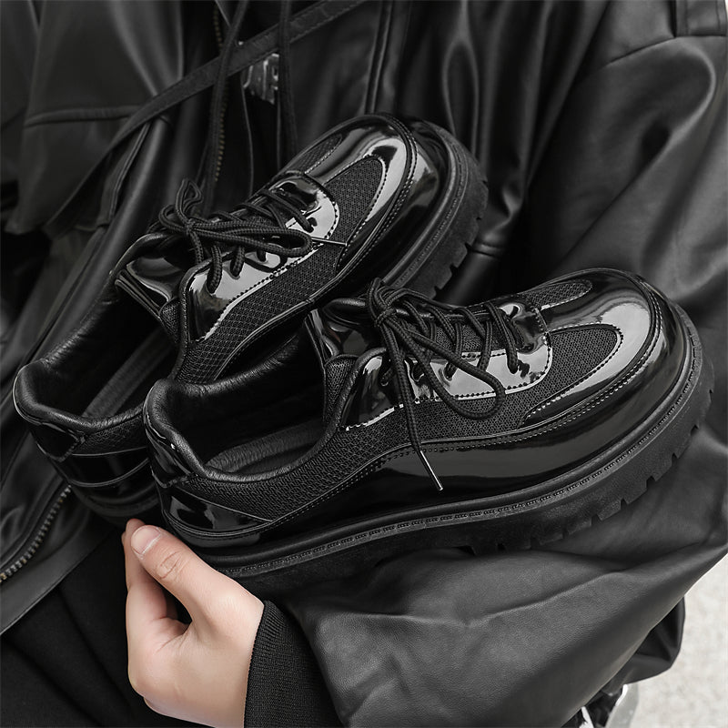 MLB LTHR-22 Glossy Platform Boots - Luxuryurbanwear