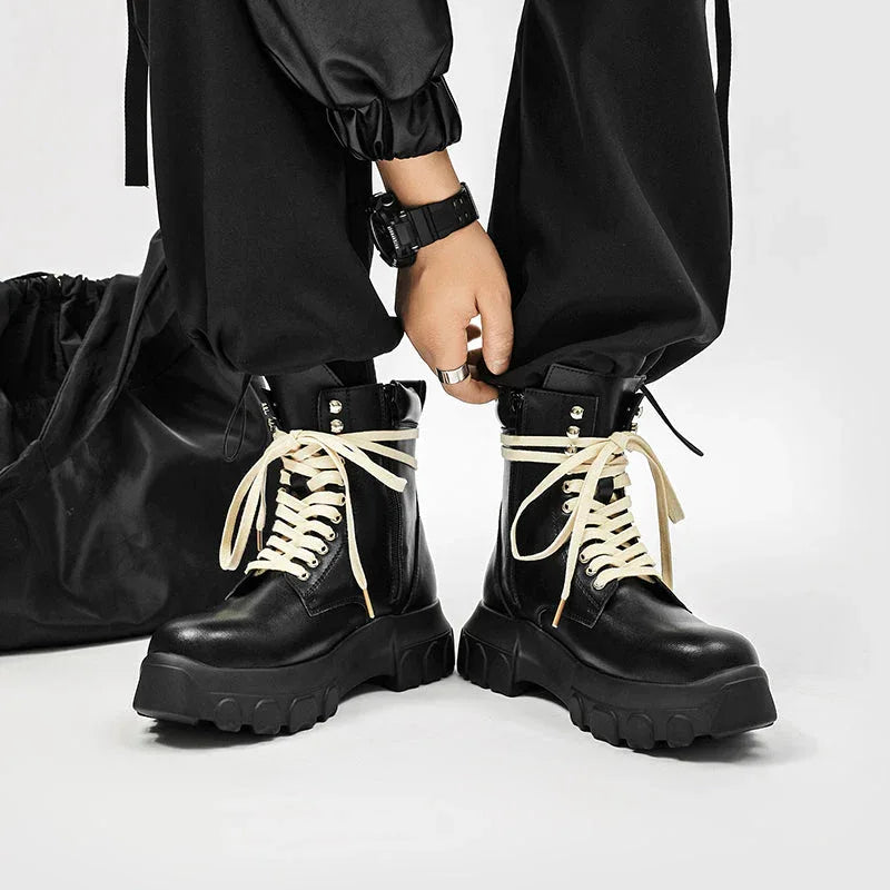 Ground Shift High-Top Combat Boots - Luxuryurbanwear