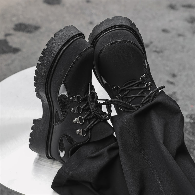 MLB LTHR-15 Chunky Utility Boots - Luxuryurbanwear