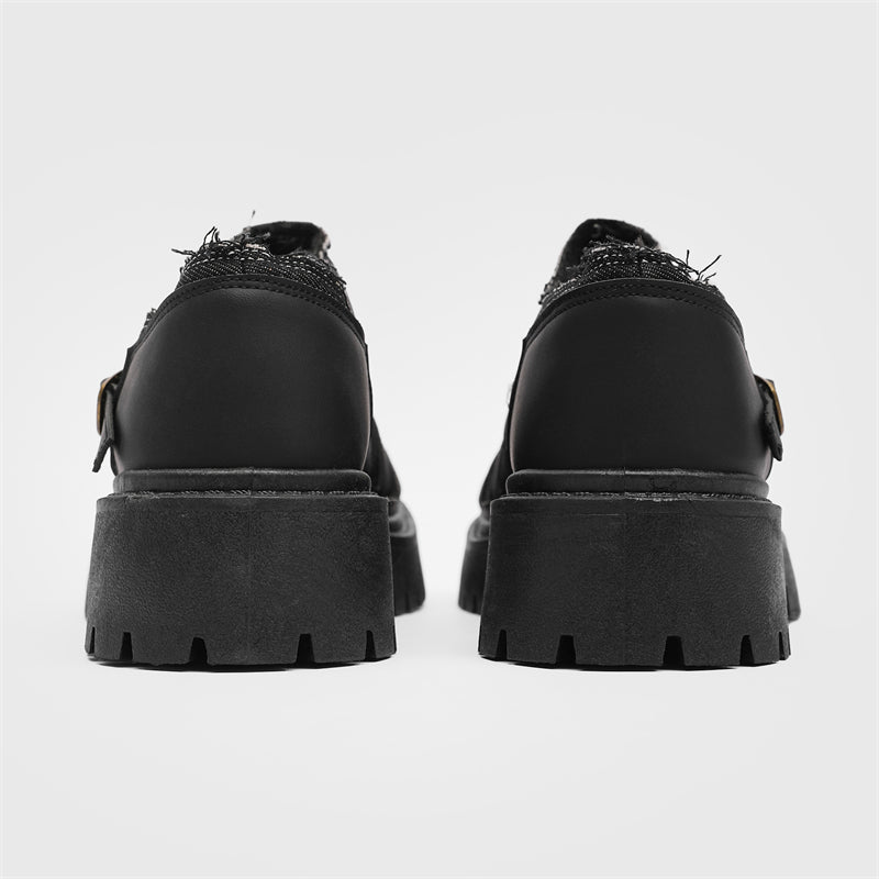 MLB LTHR-19 Chunky Platform Boots - Luxuryurbanwear