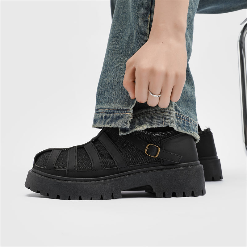 MLB LTHR-19 Chunky Platform Boots - Luxuryurbanwear