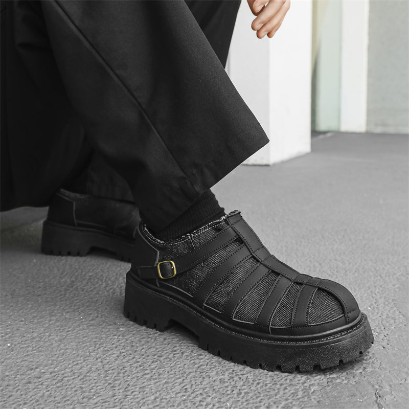 MLB LTHR-19 Chunky Platform Boots - Luxuryurbanwear
