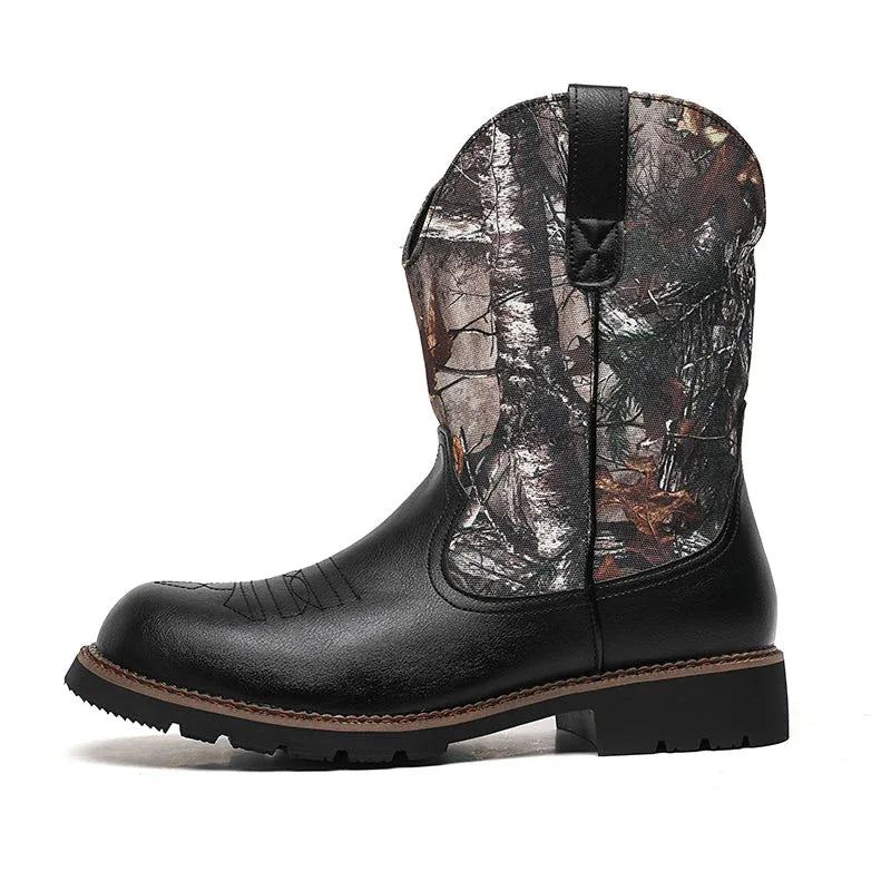 LUW Camo Western Cowboy Boots - Luxuryurbanwear