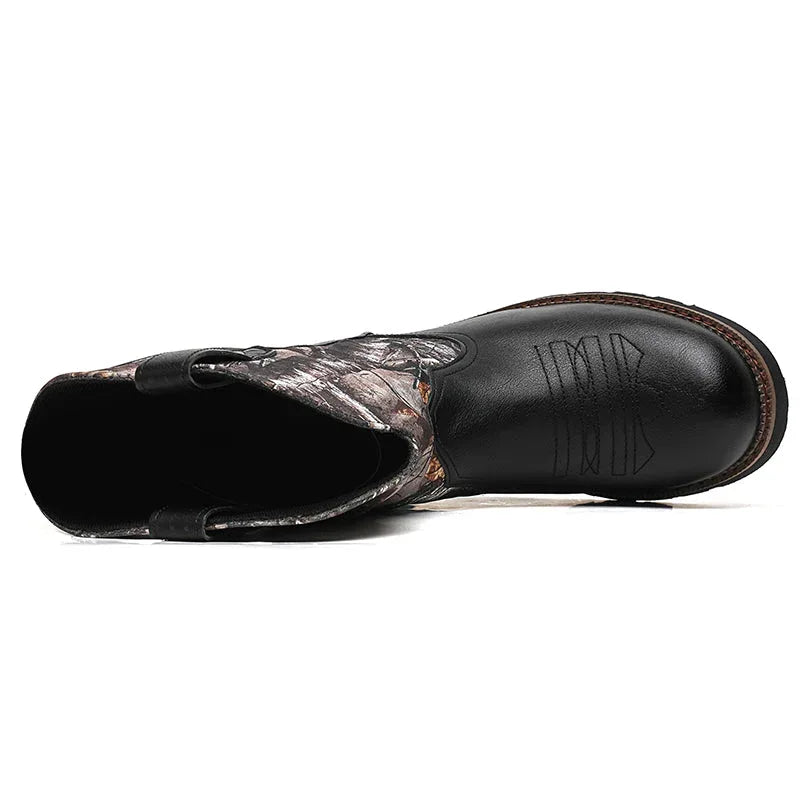 LUW Camo Western Cowboy Boots - Luxuryurbanwear