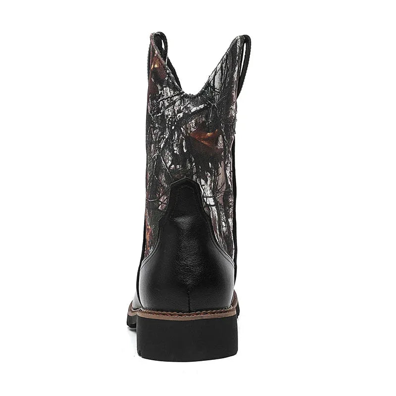 LUW Camo Western Cowboy Boots - Luxuryurbanwear