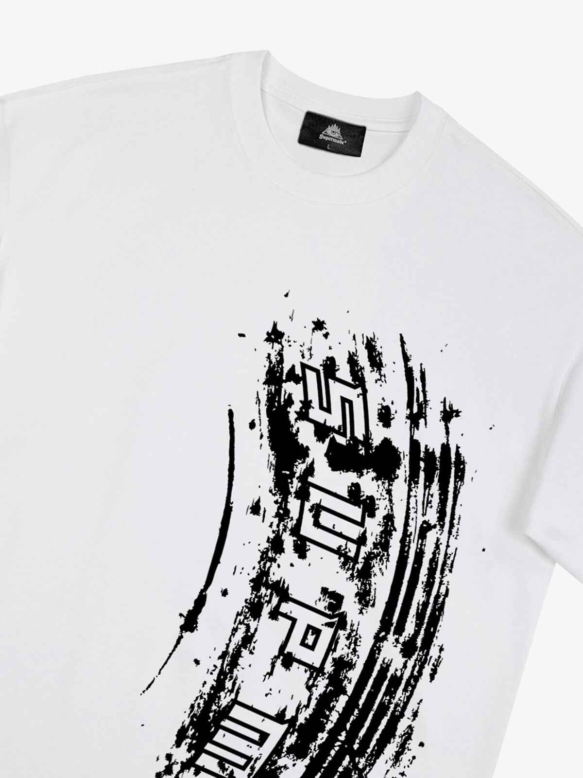 Tire Print Lettering T-Shirt