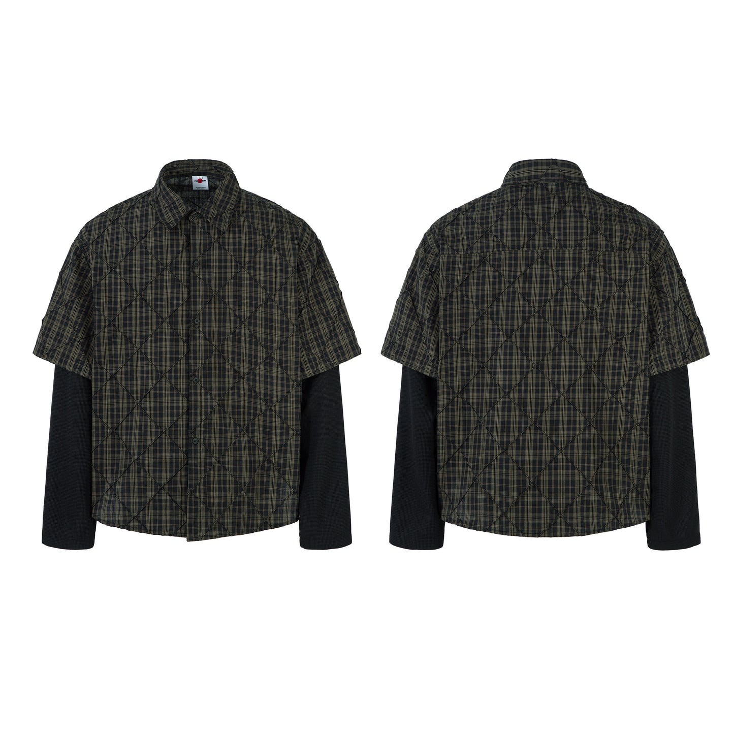 Layered Plaid Shirt | Street Sweatshirt - Luxuryurbanwear