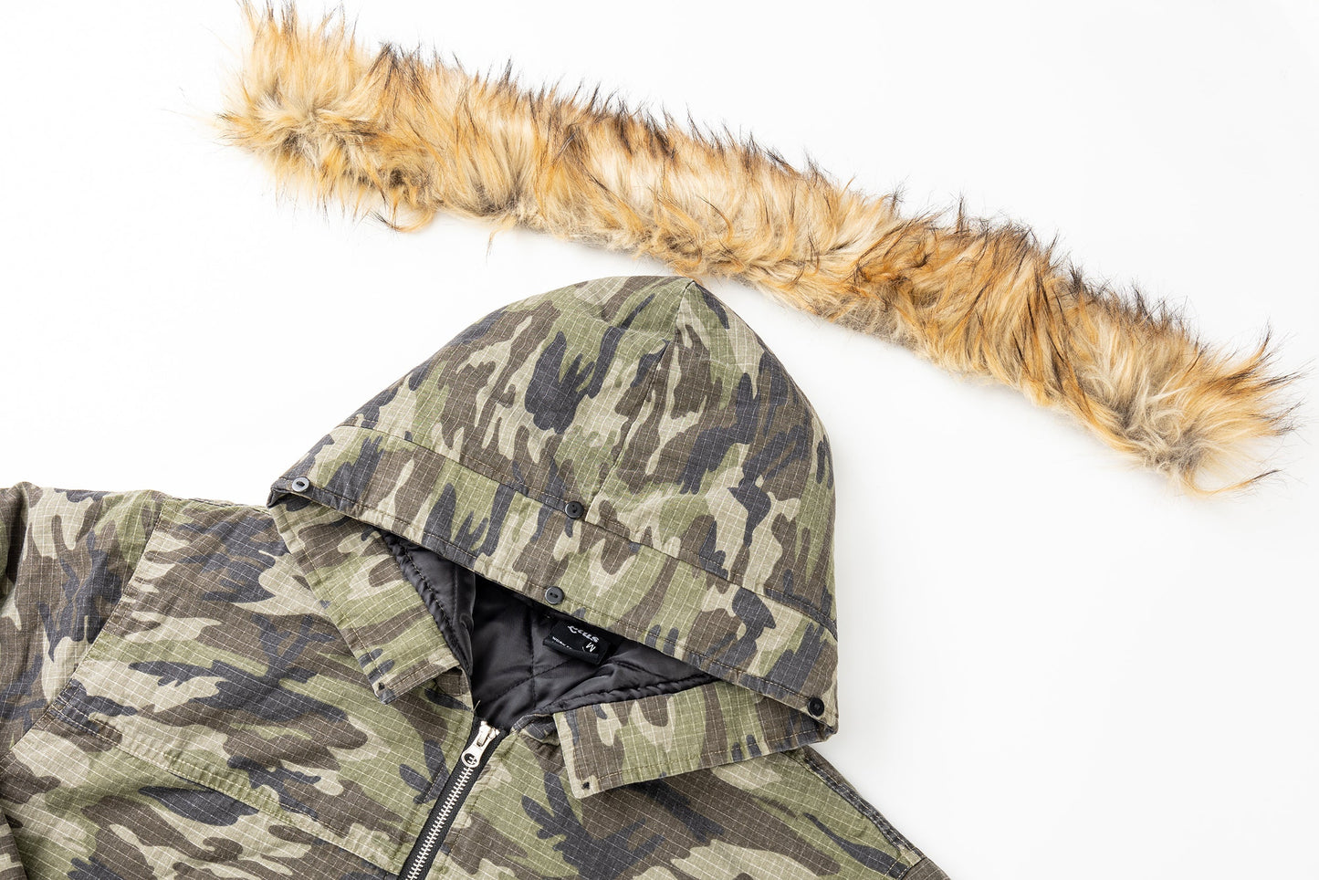 Camo Fur | Hooded Jacket - Luxuryurbanwear