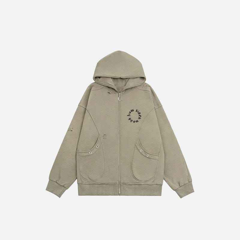 Zip Up Hoodie Moon