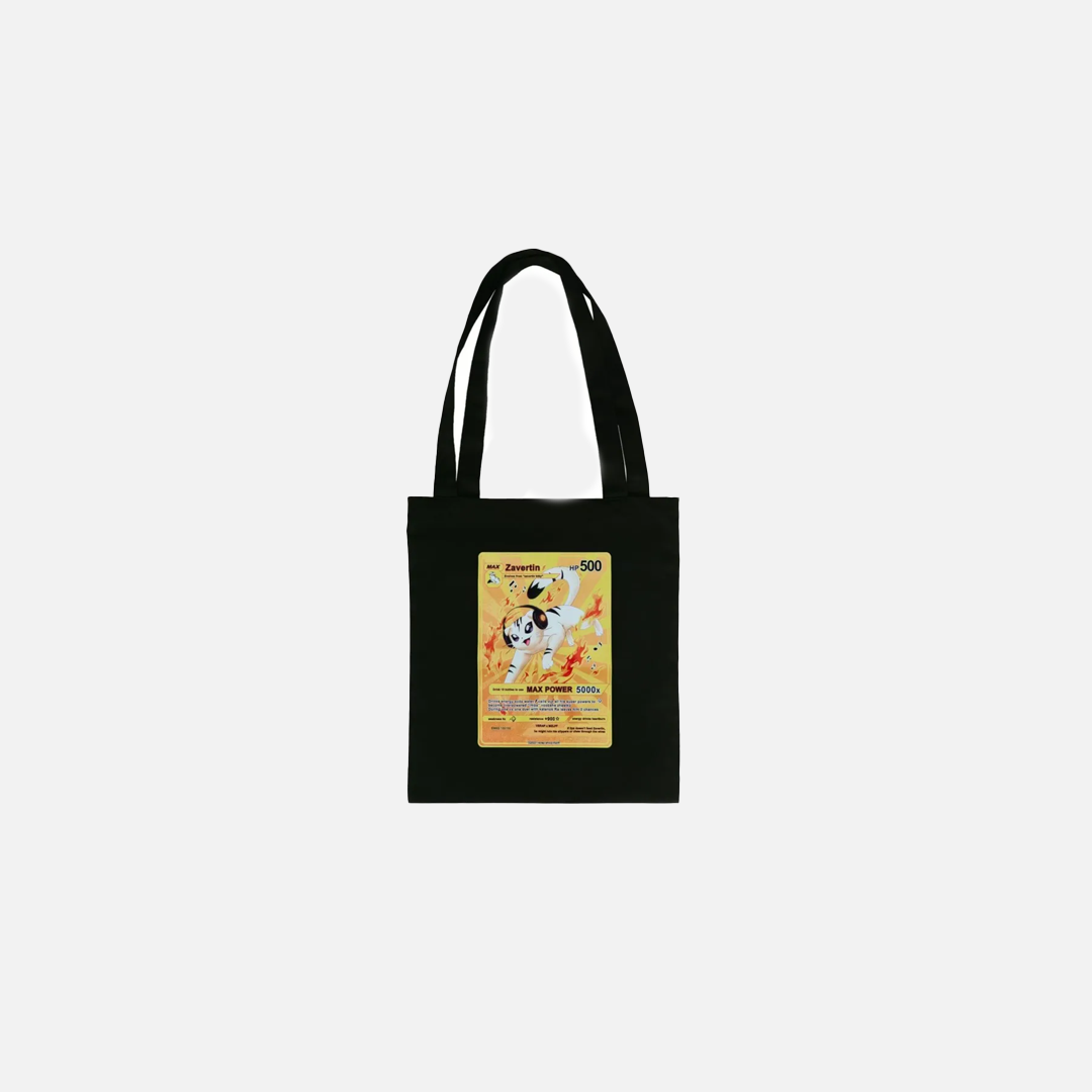 Black Graphic Print Punk Tote Bag - Luxuryurbanwear