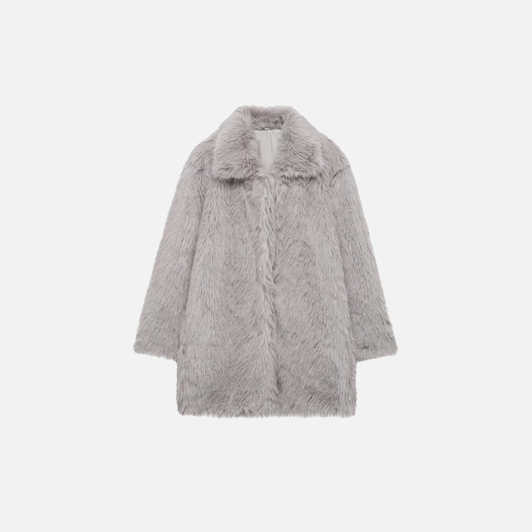 Warm Thick Faux Fur Casaul Woven Coat - Luxuryurbanwear