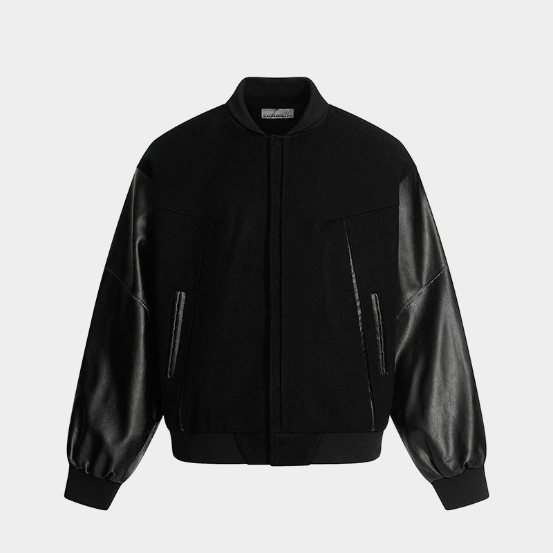 Retro Streetwear Outerwear | Vintage Leather Bomber Jacket - Luxuryurbanwear