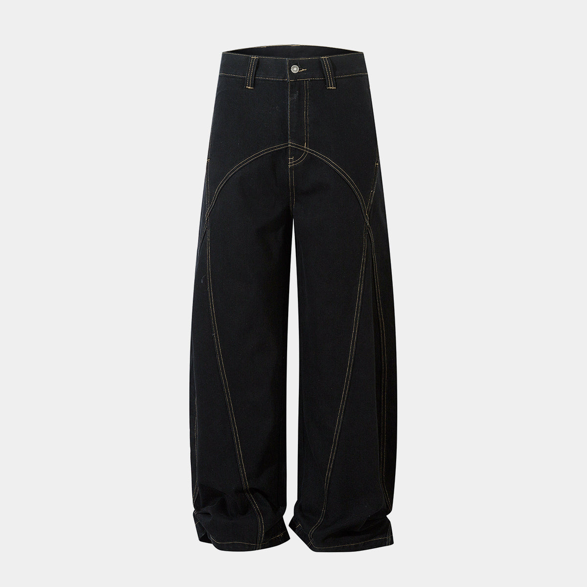 Geometric Stitch | Black Jeans - Luxuryurbanwear