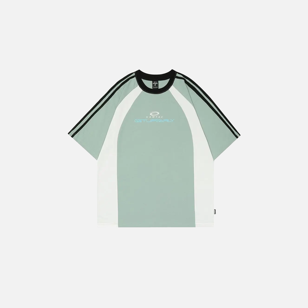 Vintage American Sports Style Short T-Shirt - Luxuryurbanwear
