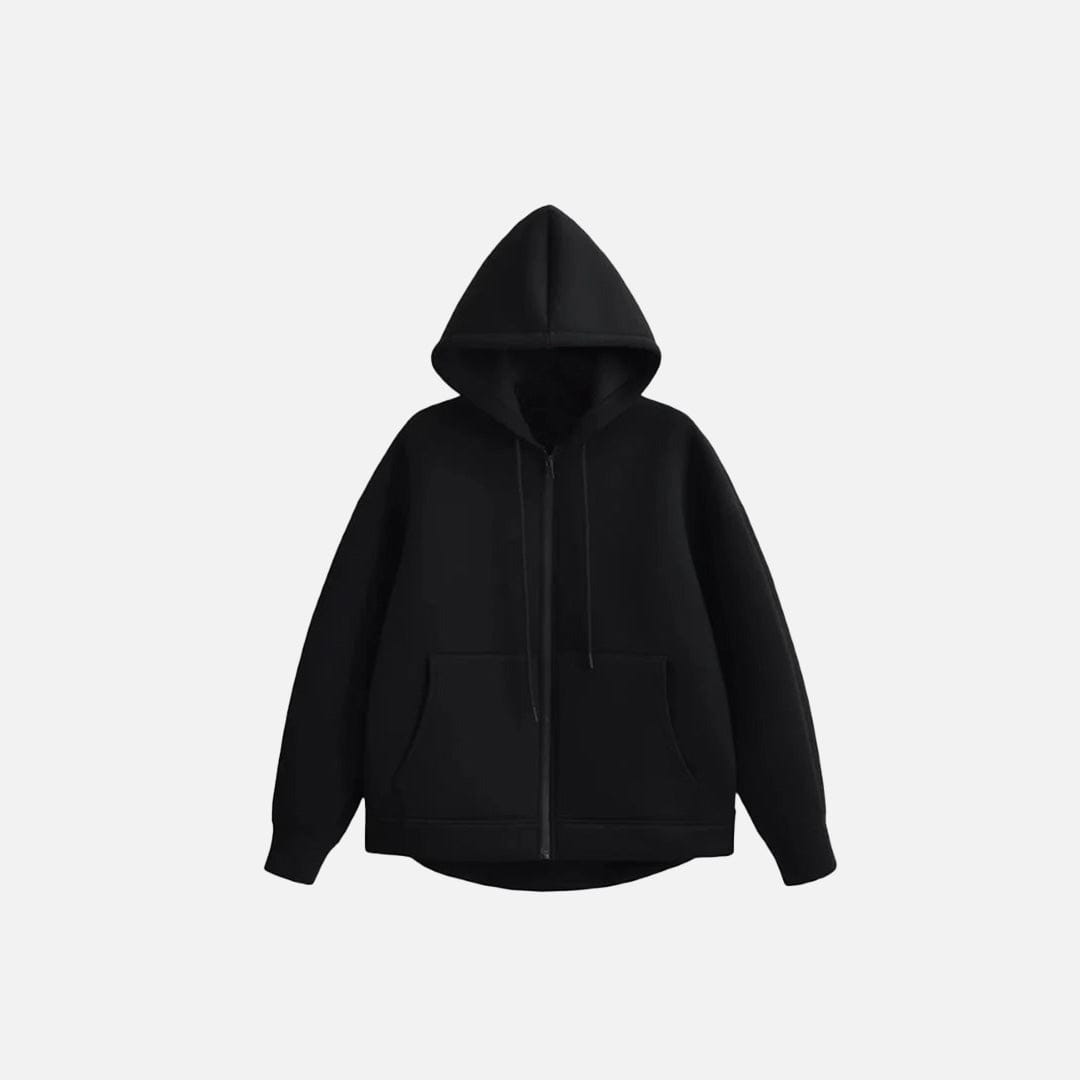 Zip Up Hoodie Thick Solid