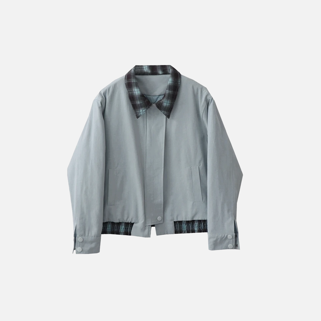 French Retro College Style Plaid Jacket - Luxuryurbanwear