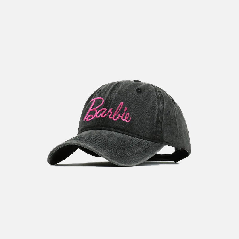 Barbie Embroidered Water Washed Cowboy Cap - Luxuryurbanwear