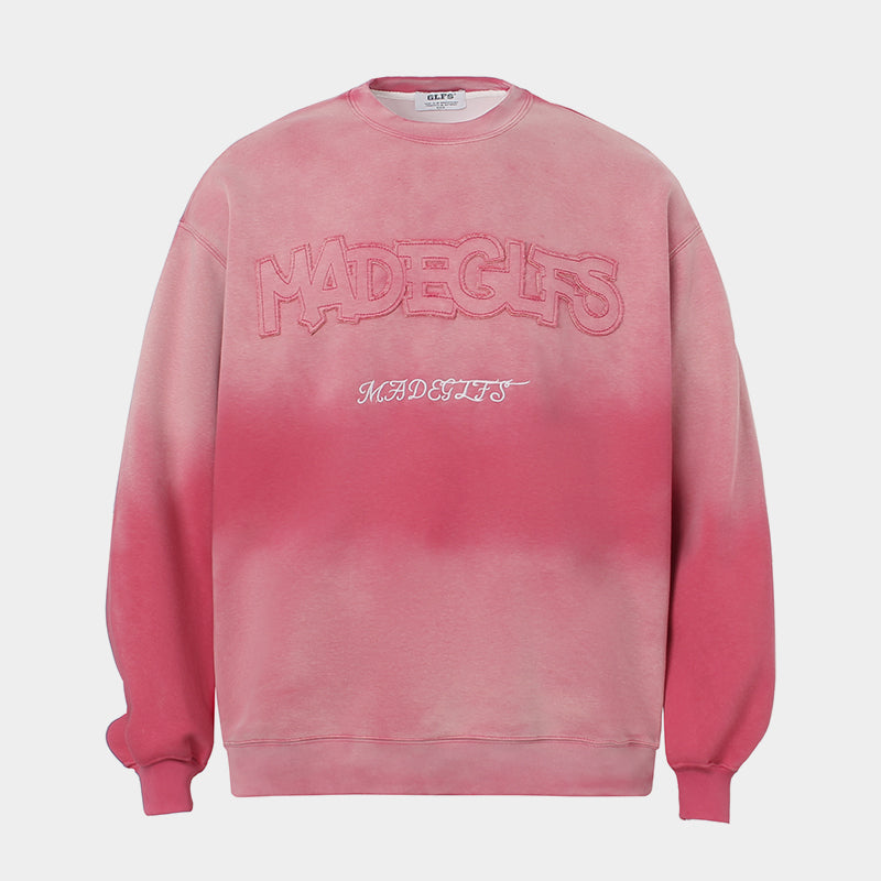 Embroidered Graphic Gradient | Casual Sweatshirt - Luxuryurbanwear