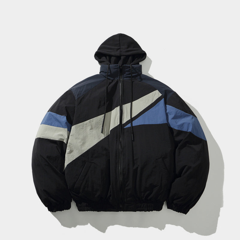 Color Blocking | Contrast Hooded Coat - Luxuryurbanwear