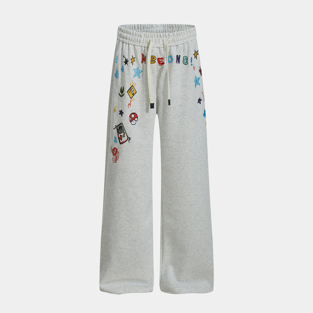 Cartoon Patch Decor | Loose Sweatpants - Luxuryurbanwear