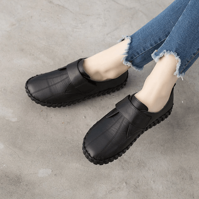 USS Shoes Lina Women's Soft Flat Leather Loafer Shoes