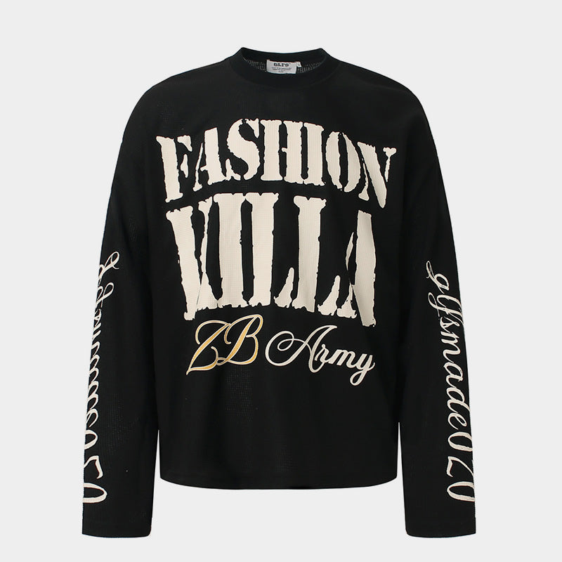 Graphic Letter Sweatshirt | Crew Neck Long Sleeve Pullover - Luxuryurbanwear