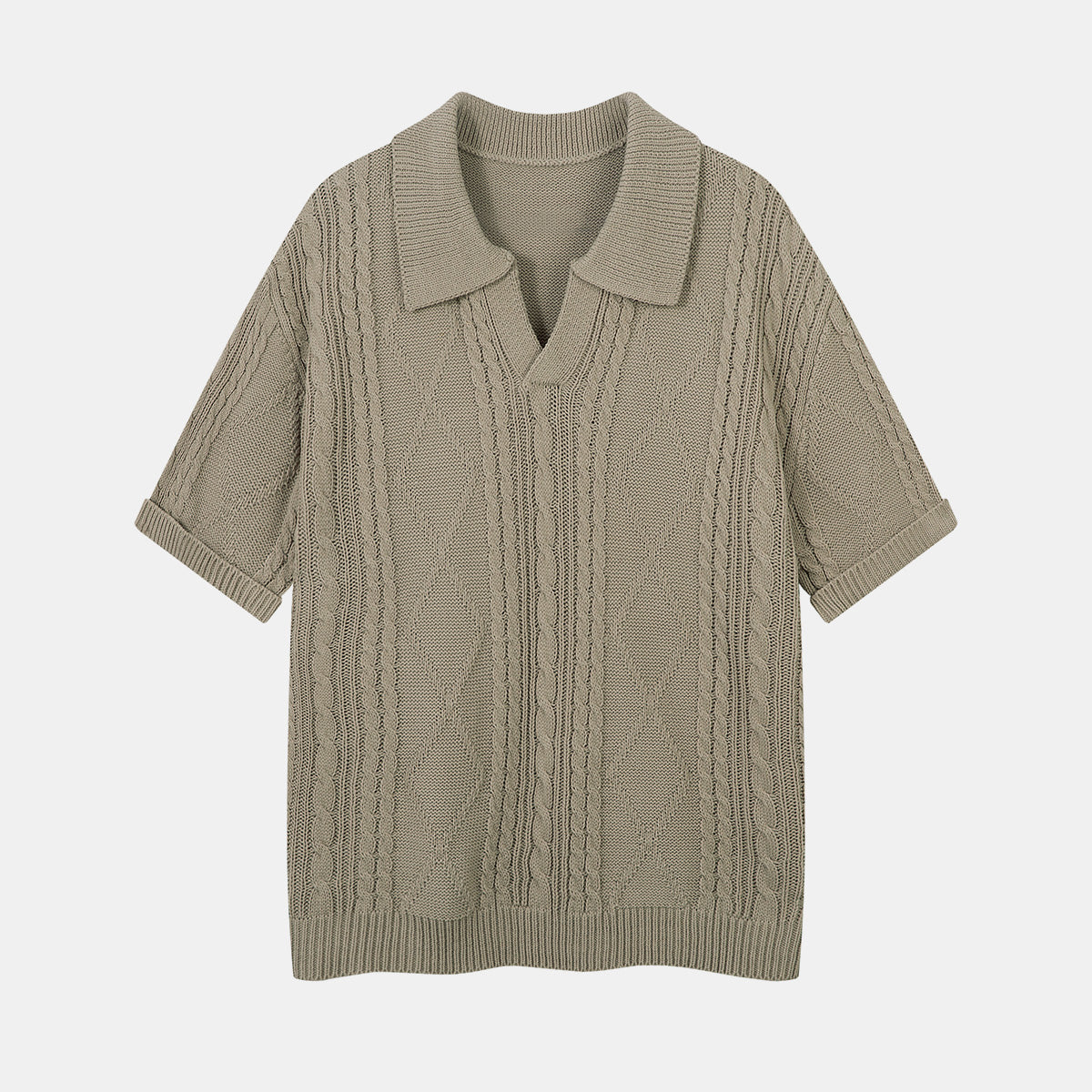 Cable Knit | Textured T-shirt - Luxuryurbanwear