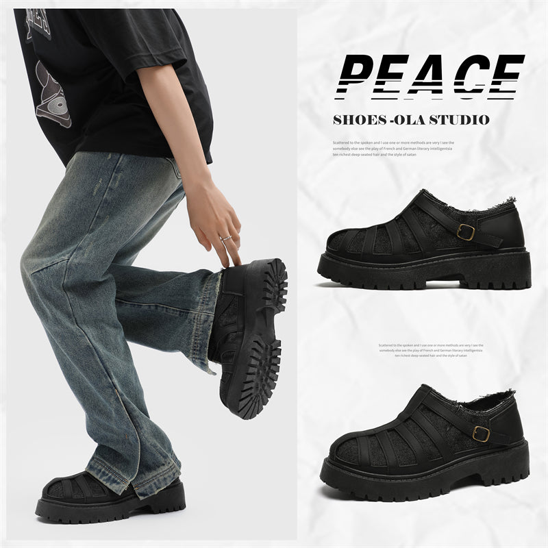 MLB LTHR-19 Chunky Platform Boots - Luxuryurbanwear
