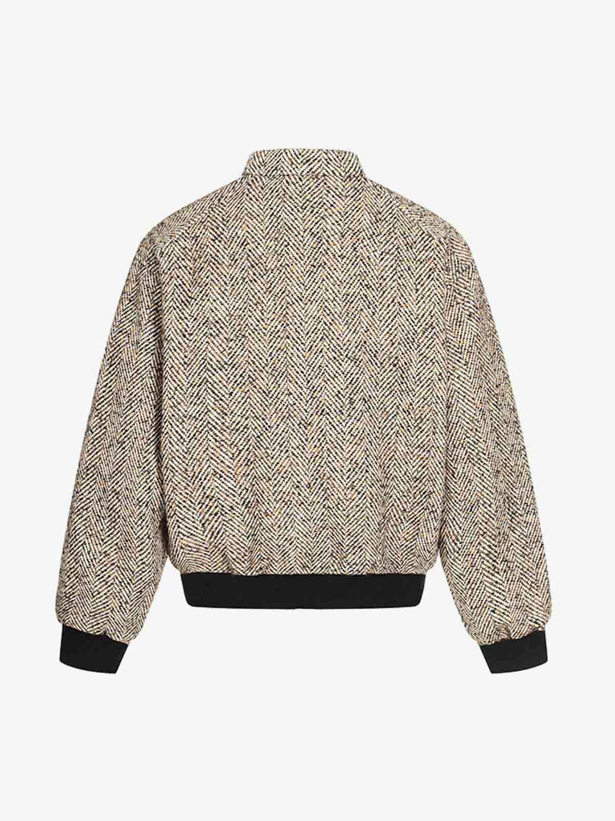 Vintage Herringbone Zip Up Jacket