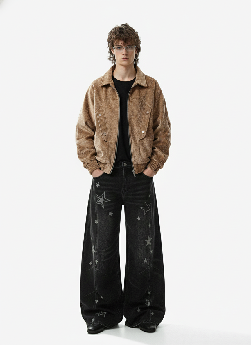 Vintage Suede Deconstructed Workwear Jacket - Luxuryurbanwear